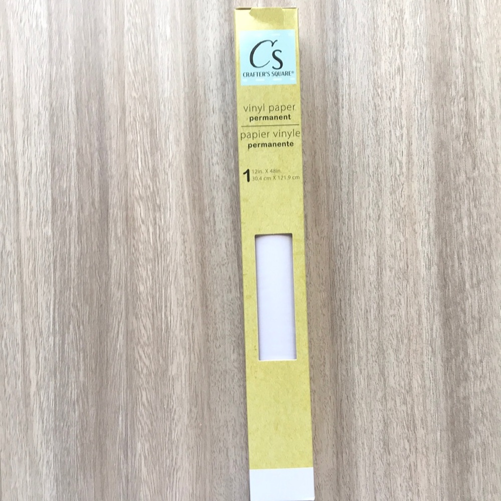 Crafter’s square white vinyl paper permanent